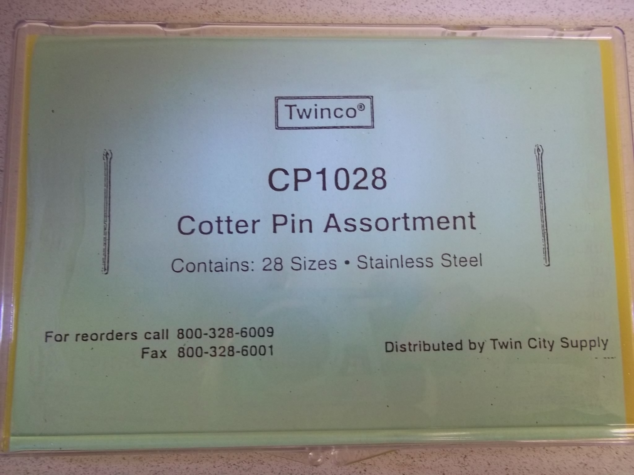 CP1028 Cotter Pin Assortment -- 84 pieces/28 sizes- Acon